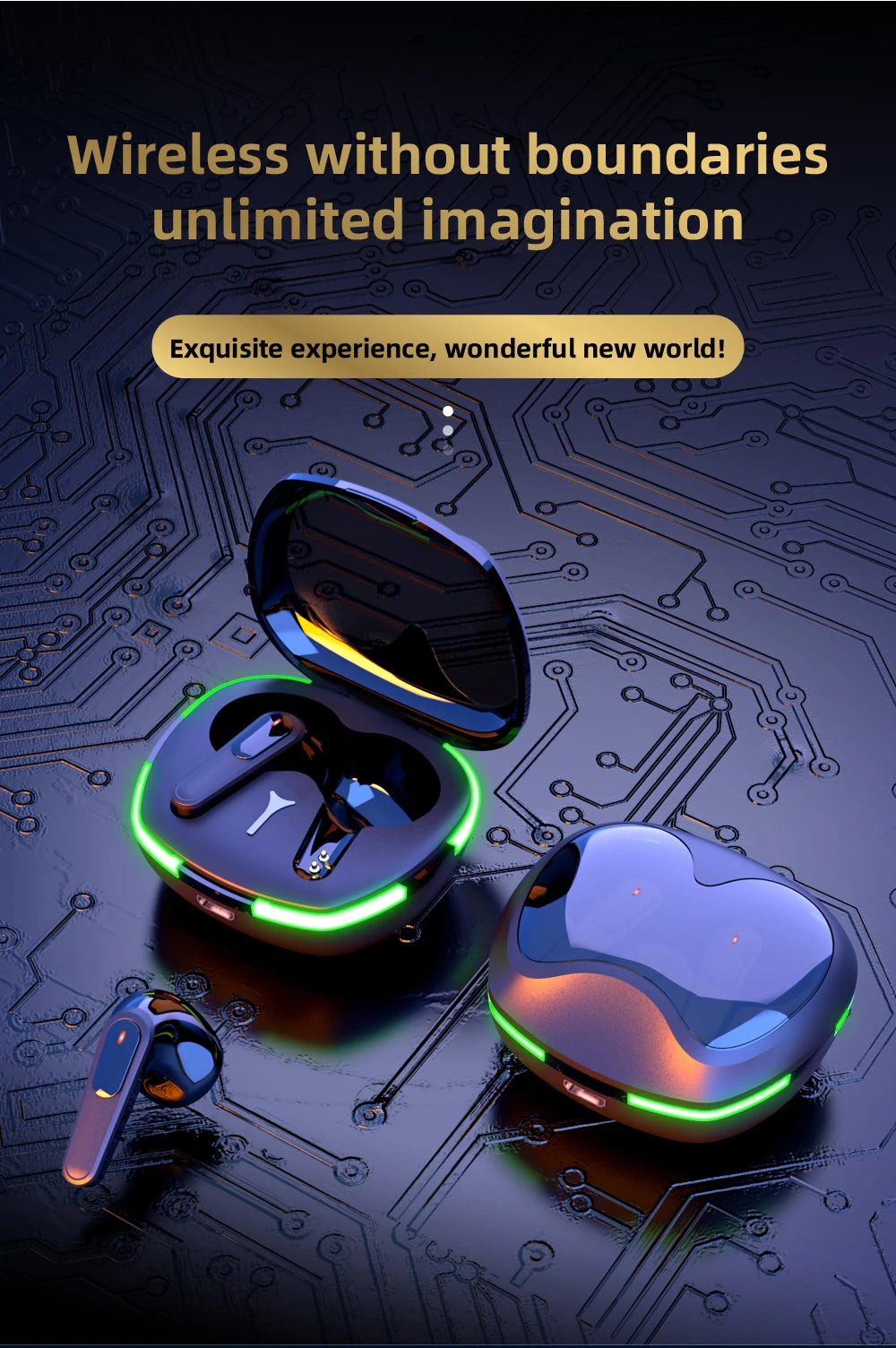 Pro 60 Advanced True Wireless Earbuds Bluetooth 5.4 with Noise Cancellation Lightweight in-Ear Wireless Charging Comfort Fit TWS