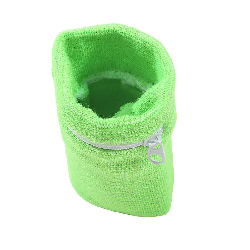 Wristband With Zipper For Storing Keys Change For Absorbing Sweat Wiping Sweat Wrist Guard For Basketball Running Fitness Sports