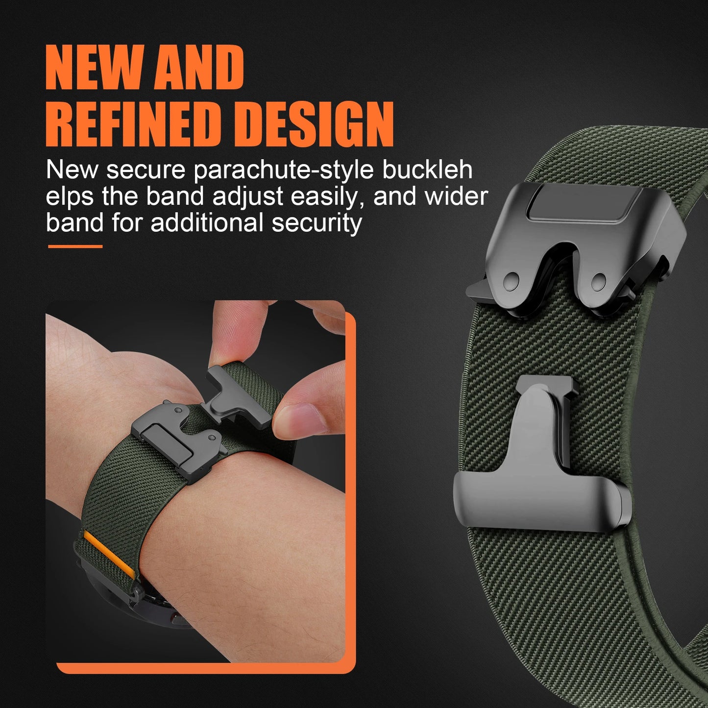 Quick Fit Strap for Garmin Fenix 6X 8 7 Pro 7S 6 5X 5Plus Venu 3 Tactix 7 26mm Parachute Nylon bracelet correa Fenix 8 band 22mm