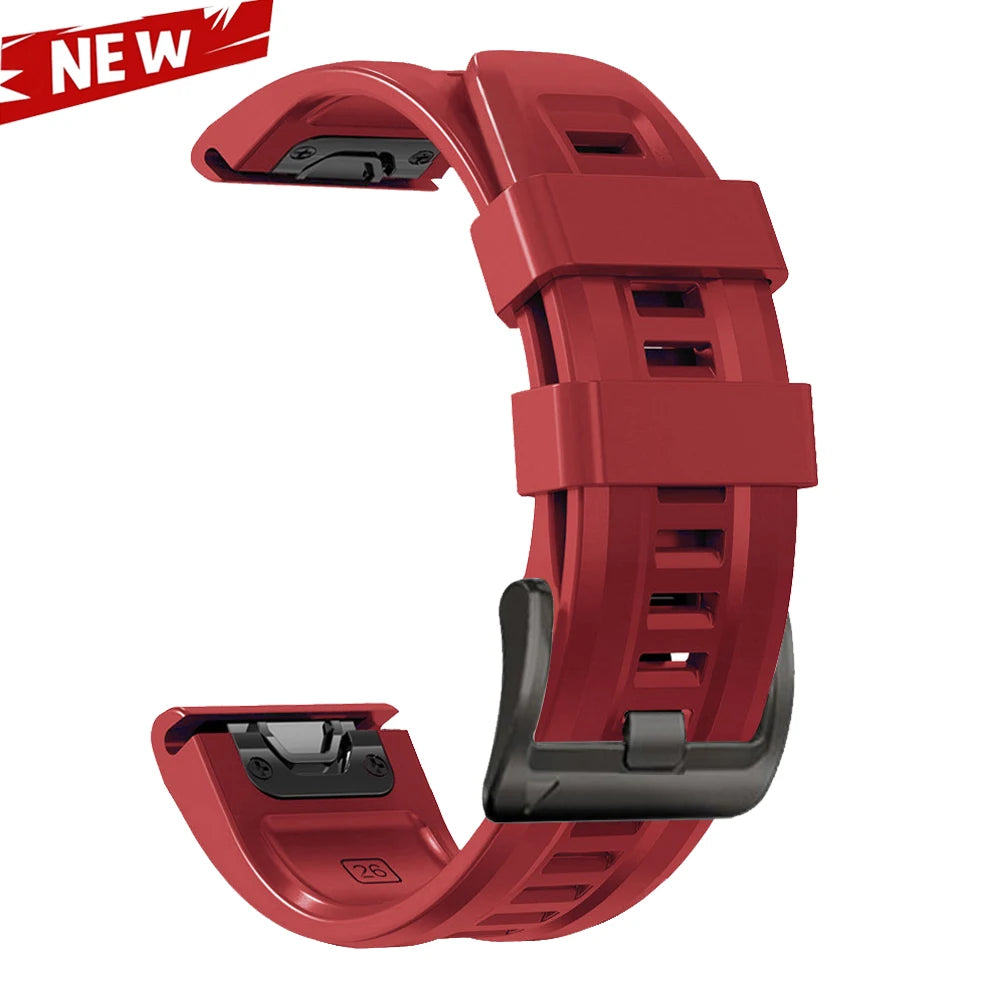 QuickFit 26 22mm Silicone Sport Watch Band for Garmin Fenix 7 7X PRO 6 6X GPS 5 5X Plus 3 HR Epix Pro instinct 2X Strap Bracelet