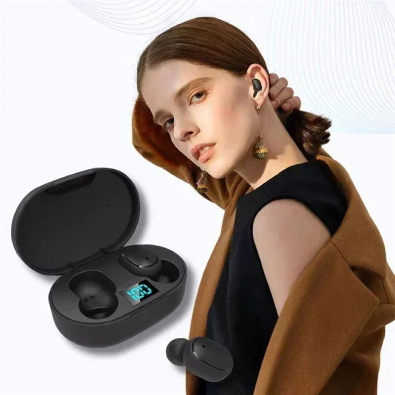 E6S TWS Bluetooth Earphones Wireless Bluetooth Headset Noise Cancelling Headsets with Microphone Headphones for Xiaomi Huawei