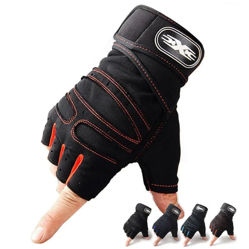 Gym Fitness Heavyweight Training Gloves Men women Sports Body Building Half Finger Non-Slip Gloves Wrist Support Weightlifting
