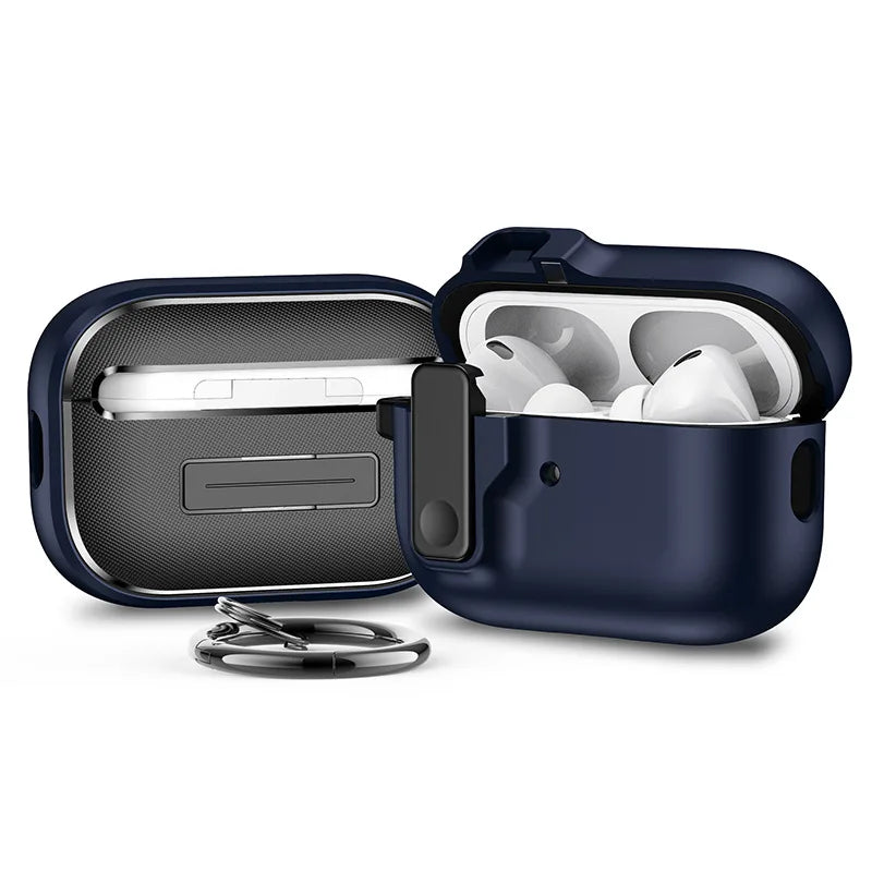 Safety Lock Buckle Shockproof Case For AirPods 3 4 Wireless Earphones Protective Case For AirPods Pro 2 1 Headphones Accessories