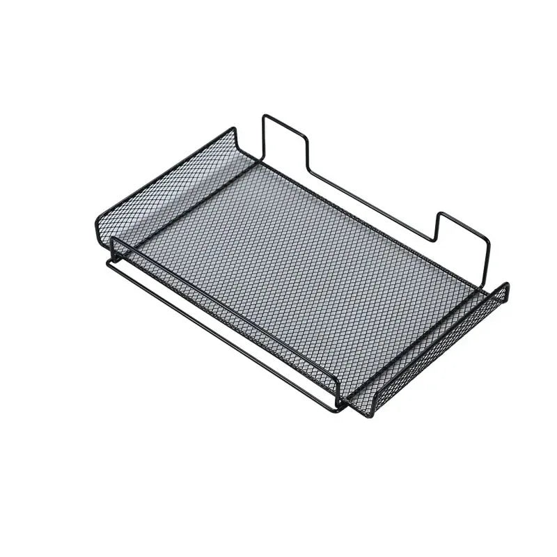 Self-adhesive Shelf Wall-mounted No-drill Storage Box  Kitchen SpiceDrying Rack Shelf for Dish Wall Router Rack TV Set-top Box