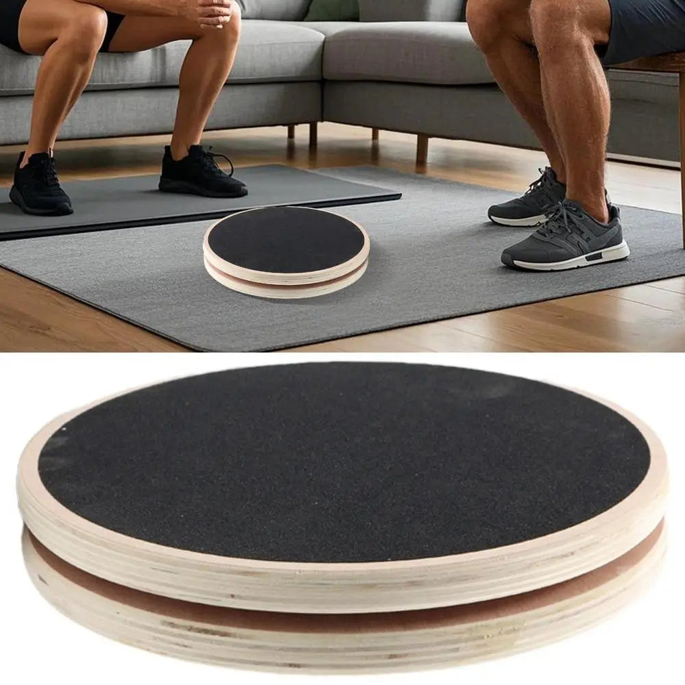 Waist Twisting Disc AB Disc Machine Wooden Disc Sculpture Twist With Handles Workout Training Board Body Trainer For Hips And