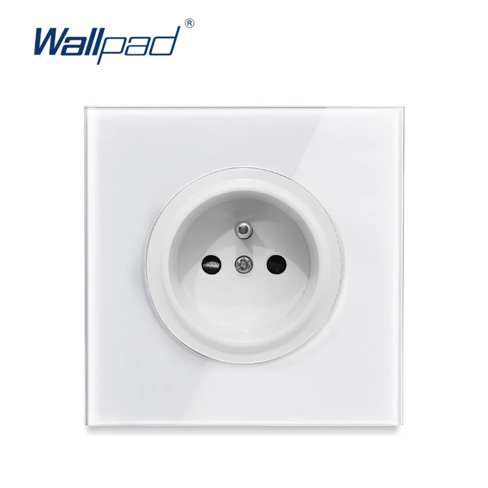 EU Korea Russian Wall Socket White Tempered Glass Frame RJ45 CAT6 TV Outlet Single Double Triple 86x86mm Box Requried Wallpad