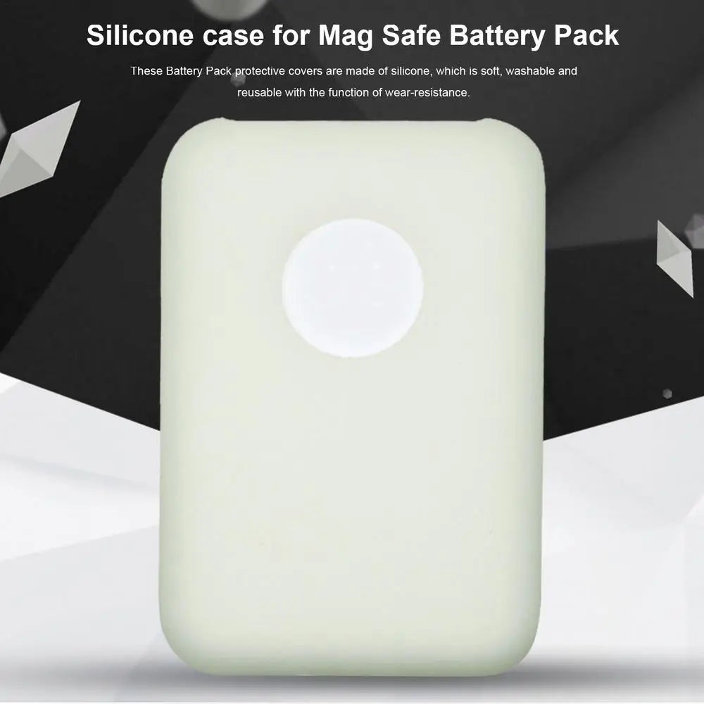 Power Bank Case For IPhone 12 Battery Pack Silicone Cover Anti-Scratch Skin Sleeve Battery Storage Bag Shockproof Protective Box