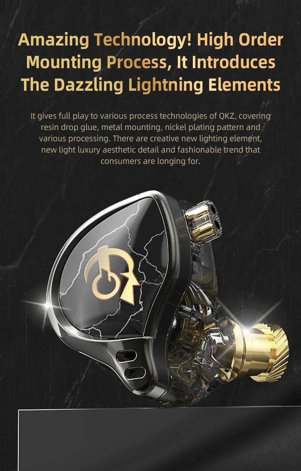 QKZ X HBB Best HiFi in Ear Headphone Wired Earphones 10mm Titanium-Coated Diaphragm Semi-open Cavity CNC Aluminum Alloy Monitor