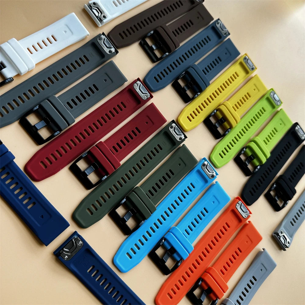 QuickFit 26 22mm Silicone Sport Watch Band for Garmin Fenix 7 7X PRO 6 6X GPS 5 5X Plus 3 HR Epix Pro instinct 2X Strap Bracelet