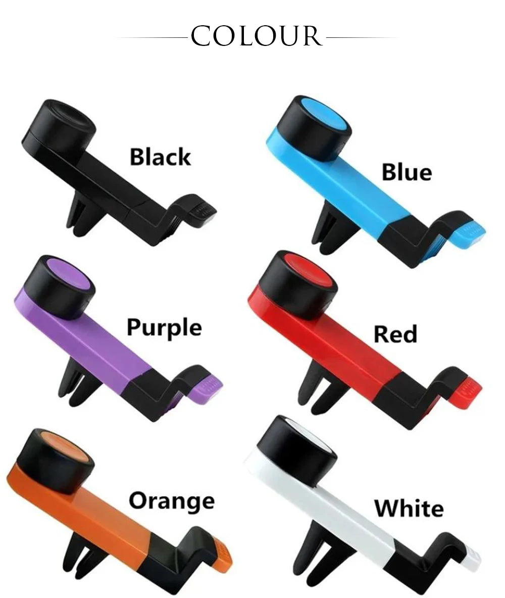 Portable Car Air Vent Mount for Mobile Phones 360 Degree Rotation Adjustment Compatible with 3.5-6.3 Inch Phones