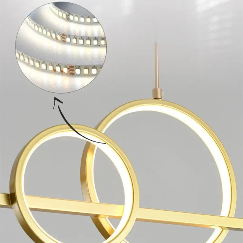 Modern Minimalist Led Pendant Lights with Remote Control Spot Lamp for Kitchen Table Dining Room Office Chandelier Decor Fixture
