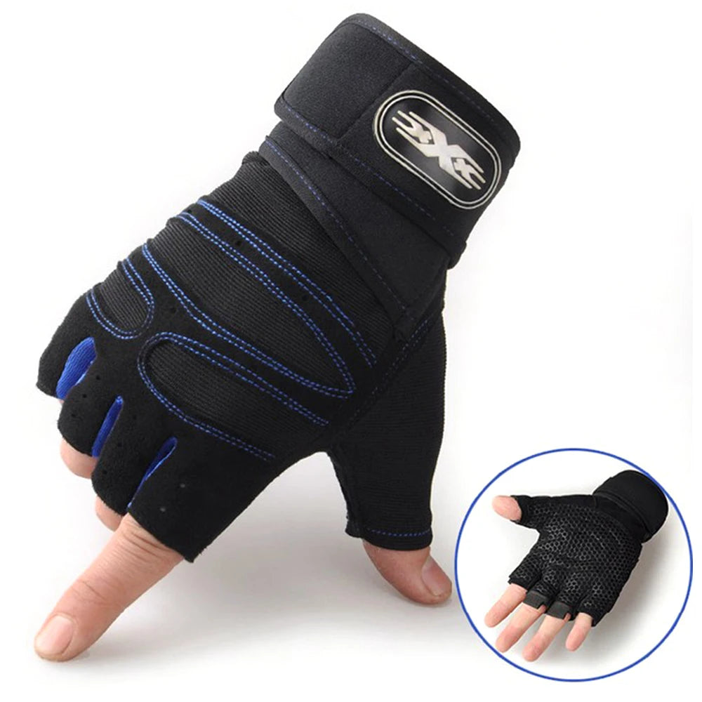 Gym Fitness Heavyweight Training Gloves Men women Sports Body Building Half Finger Non-Slip Gloves Wrist Support Weightlifting
