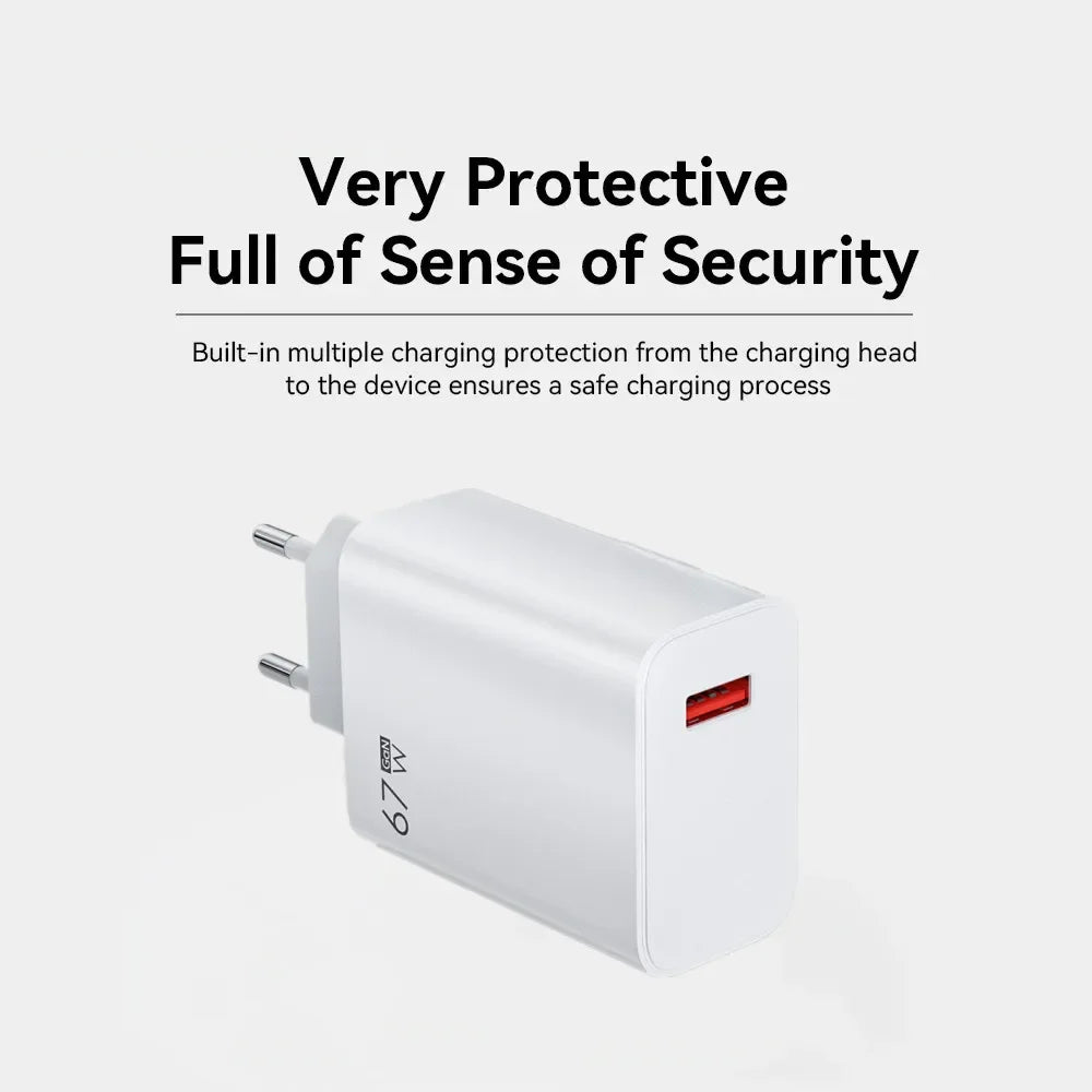 67W Fast Charger For Xiaomi 14 13 12 11 Ultra Redmi Note 13 12T Pro POCO X6 Turbo Type C Cable Power Adapter USB Quick Charger
