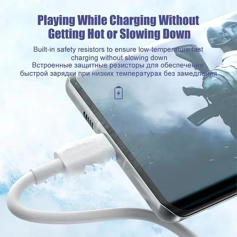 3PCS 100W 6A Super Fast Charger Cable Fast USB Type C Charging Data Cord Quick Charger Cabletype c charger fast charging