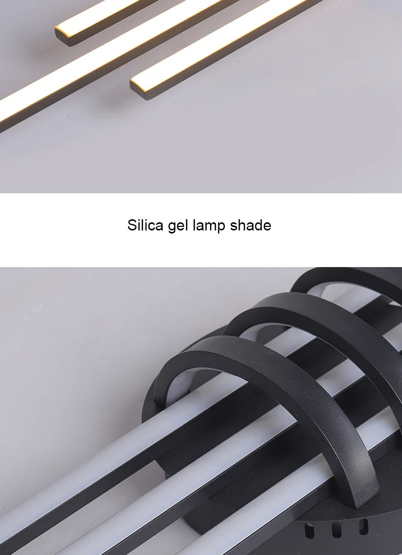 FANPINFANDO Modern Led Ceiling Lights For Living Room Bedroom Matte Black/White Aluminum Kitchen Led Ceiling Lamps Fixtures